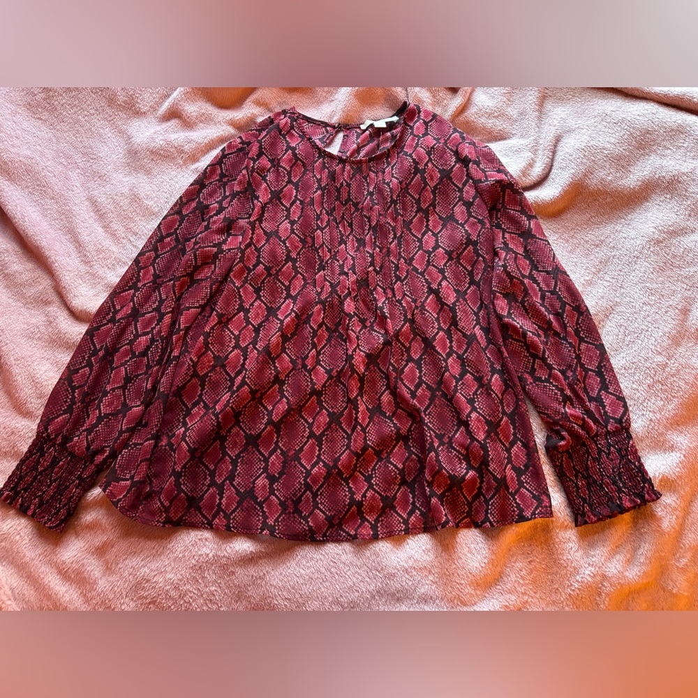 Michael Michael Kors Pink Snake Blouse